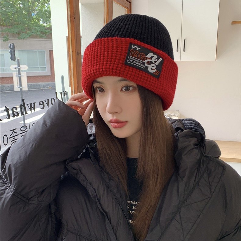 新款网红双面戴毛线帽女秋冬韩版百搭素颜贴标保暖冷帽护耳针织帽,服饰配件/皮带/帽子/围巾,帽子,淘宝优惠券,粉丝福利购,淘宝优惠卷