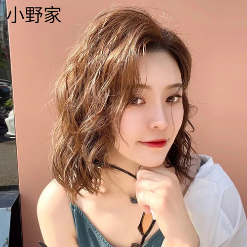 全真发丝港风蓬松自然时尚短卷发