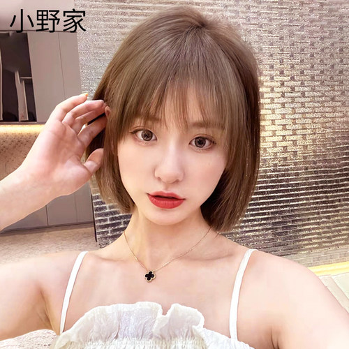 真人发丝时尚一刀切短发减龄时尚