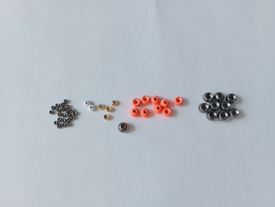 圆孔飞蝇绑制材料钻孔钨珠钨豆加重若虫头珠Tungsten round beads