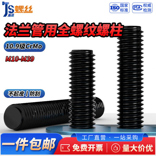 10.9级HG20634法兰管用全牙螺纹