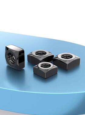 黑色304不锈钢四方螺母方形四方螺帽锁紧薄螺丝帽M4M5M6M8M10M12