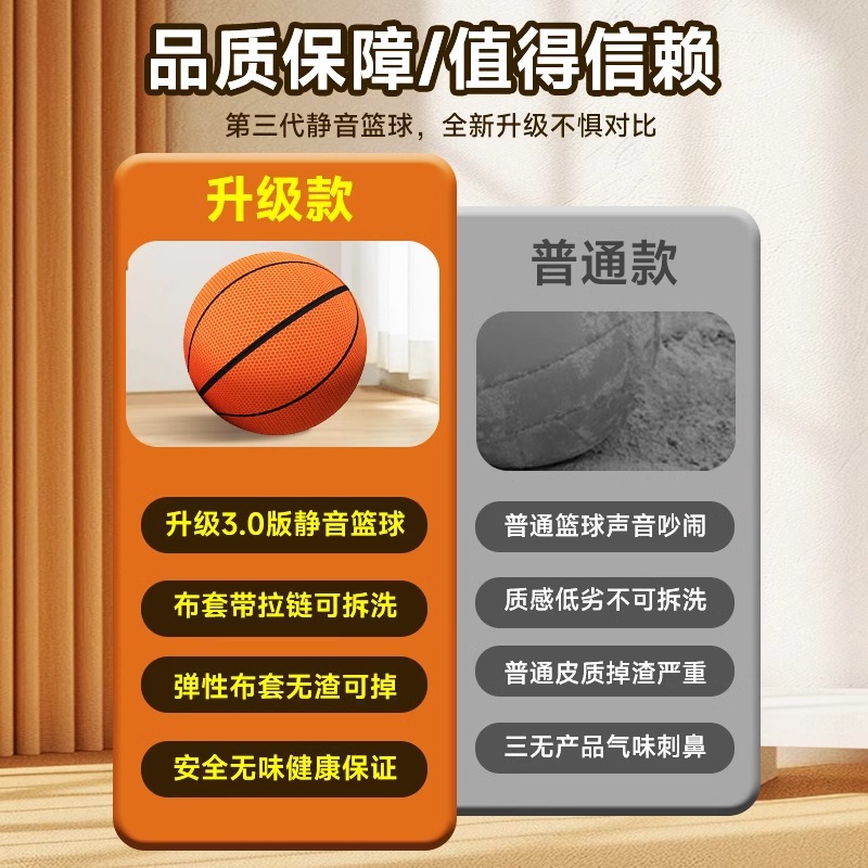 静音篮球室内专用不掉渣