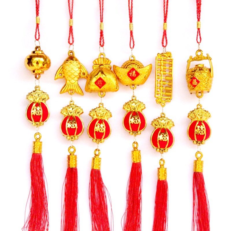 镀金元宝福袋乔迁喜庆挂件