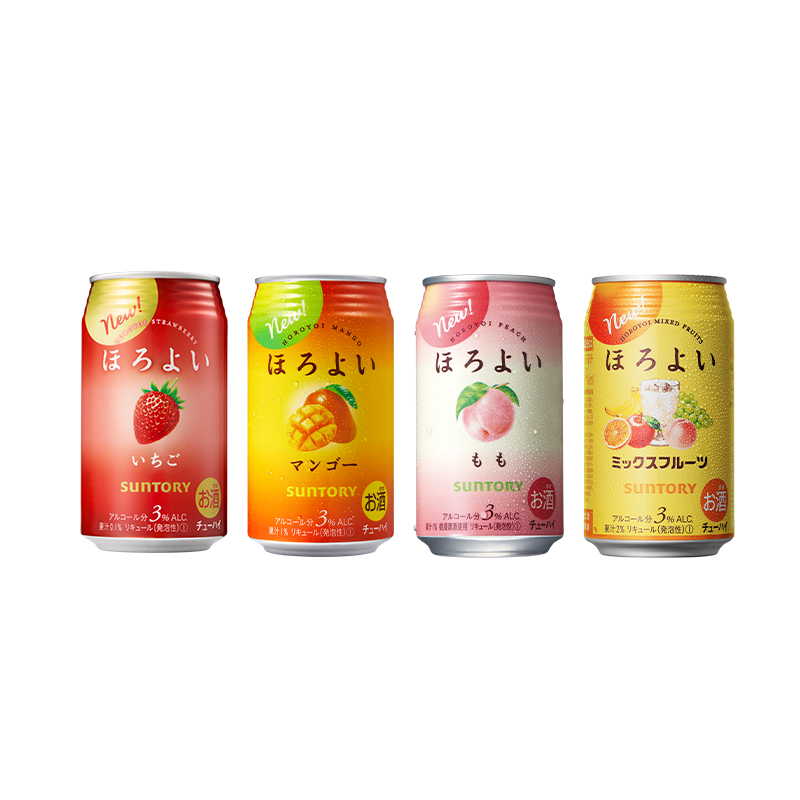 【天猫U先】三得利和乐怡缤纷口味4罐 低度果味预调鸡尾酒350ml