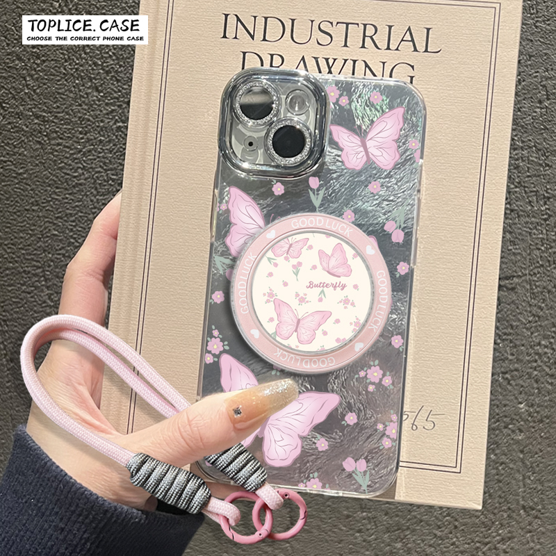 适用OPPOReno13pro手机壳Reno12/11/10/9新款FindX8全包X7/X6闪钻镜头A1/A2/A3甜美蝴蝶A93磁吸支架A72外壳