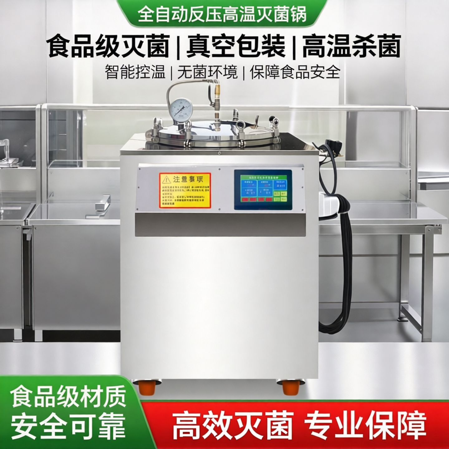 全自动立式反压高温食品灭菌锅真空包装袋熟食消毒水浴高压杀菌机