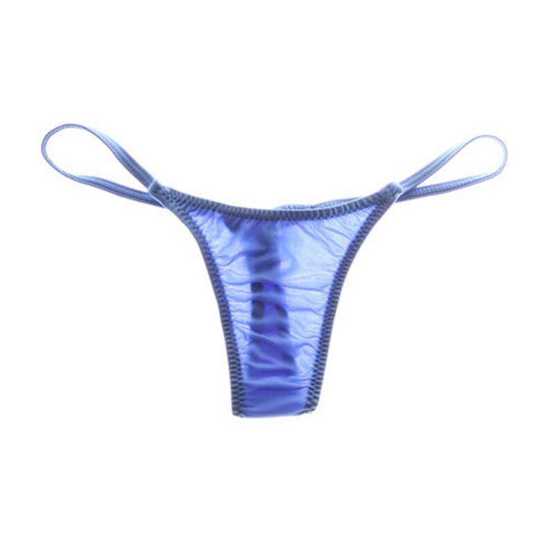 女内裤全透裸感超薄冰丝透明丁字裤低腰性感男女通用紧身弹力T裤