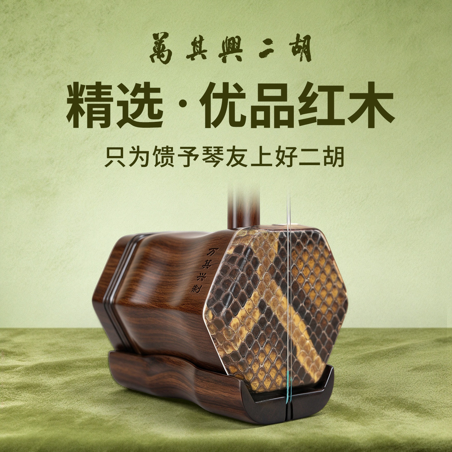 万其兴二胡乐器旗舰店正品红木初学者老年人入门考级专业小学生