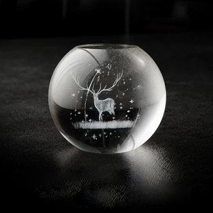 水晶玻璃月亮兔龙凤麋鹿星云荷花盖置茶壶盖托摆件茶配件香插定制