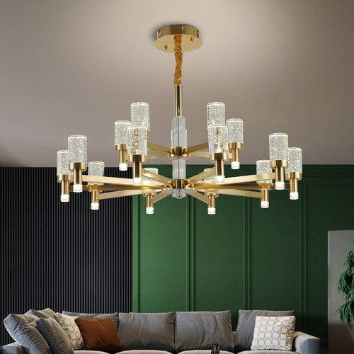 现代轻奢气泡水晶吊灯客厅