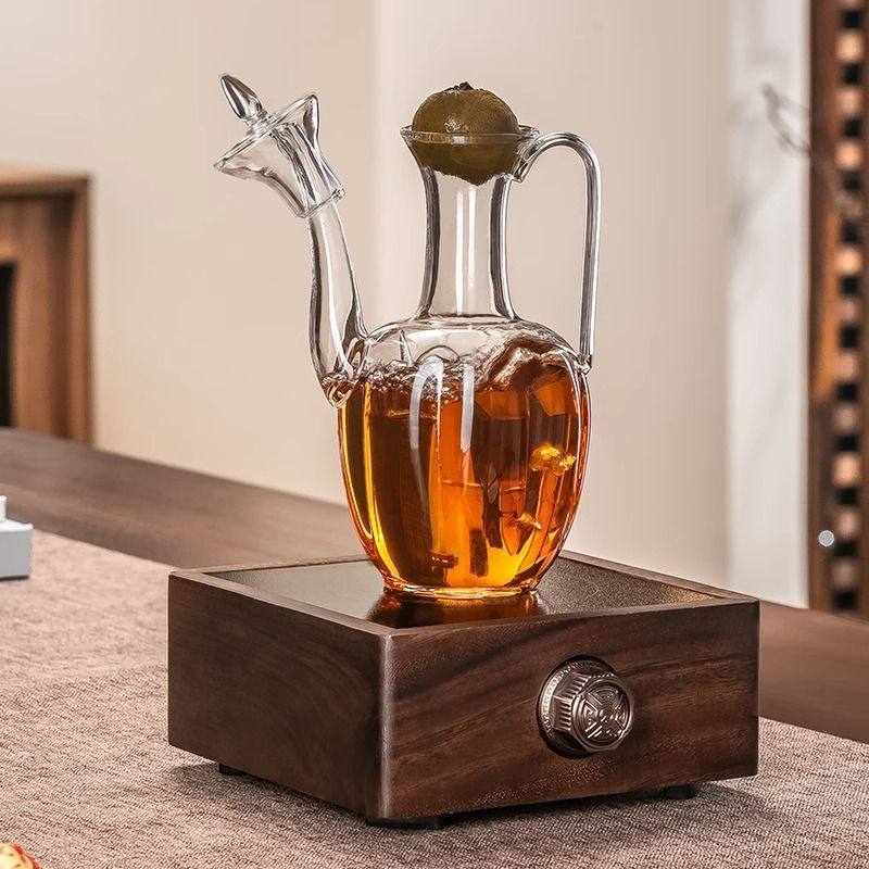 仿宋玻璃家用泡茶壶高硼硅玻璃贵妃壶一整套复古煮泡茶壶套装