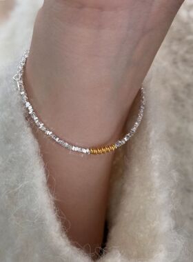 S925纯银碎银子手链女