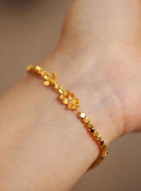 新中式国潮风繁花点钻花卉手链