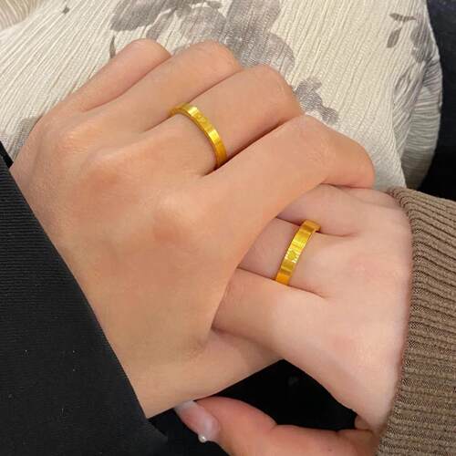 2025新款520爱心沙金戒指