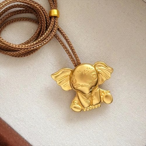 小飞象项链古法沙金三用饰品