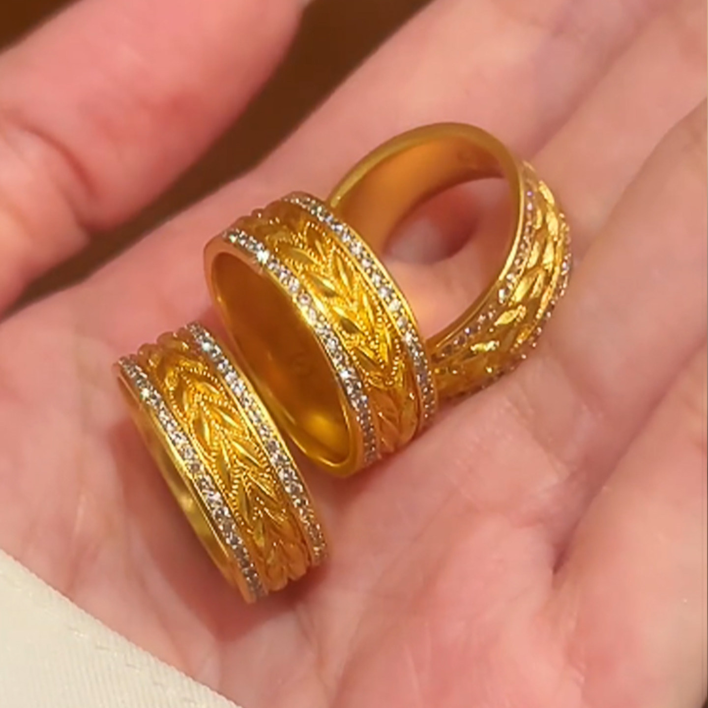 古法点钻麦穗戒指沙金錾刻仿黄金色岁岁时尚镶钻中古对戒拉丝麦穗,饰品/流行首饰/时尚饰品新,戒指/指环,淘宝优惠券,粉丝福利购,淘宝优惠卷