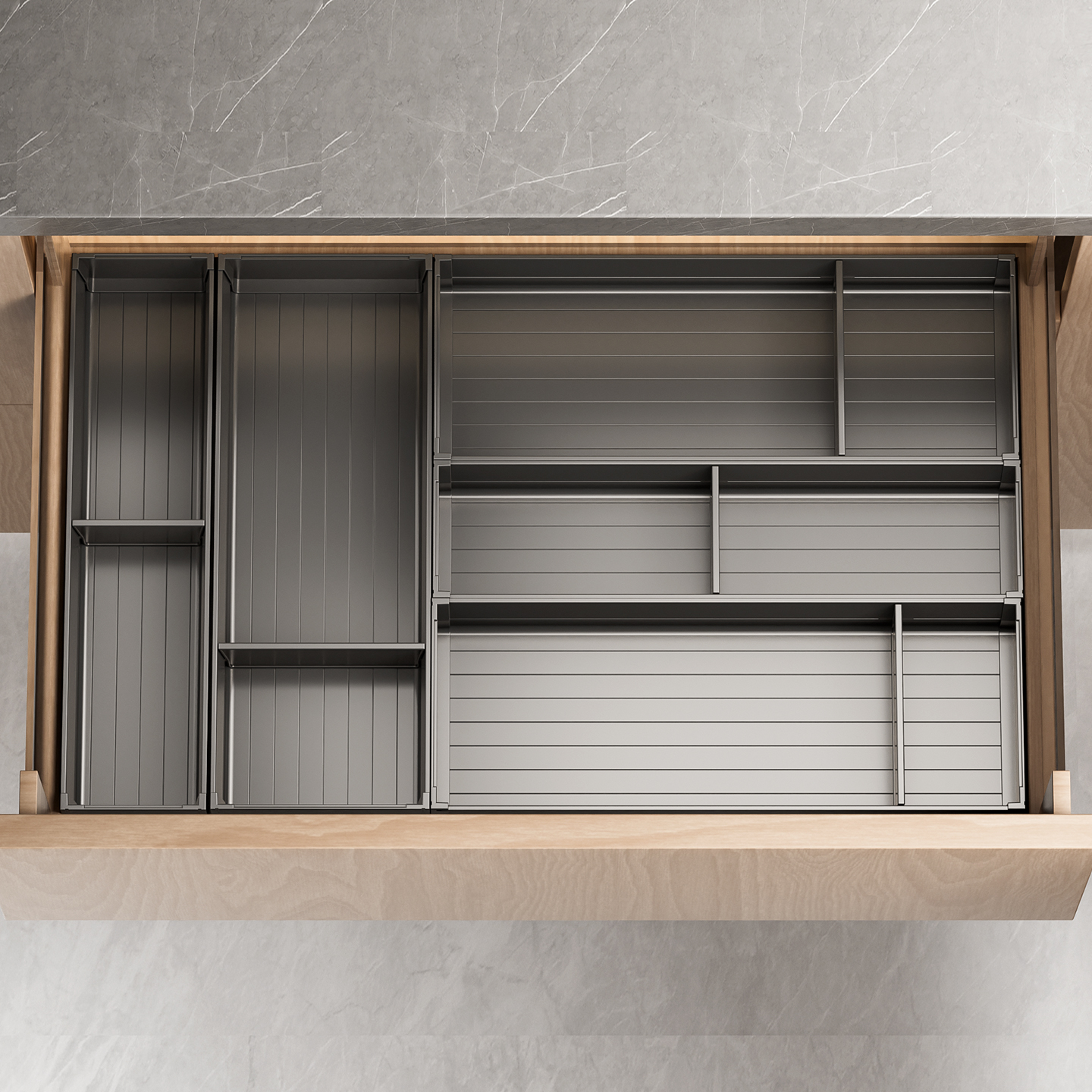 【专利升级】太空铝分格收纳盒