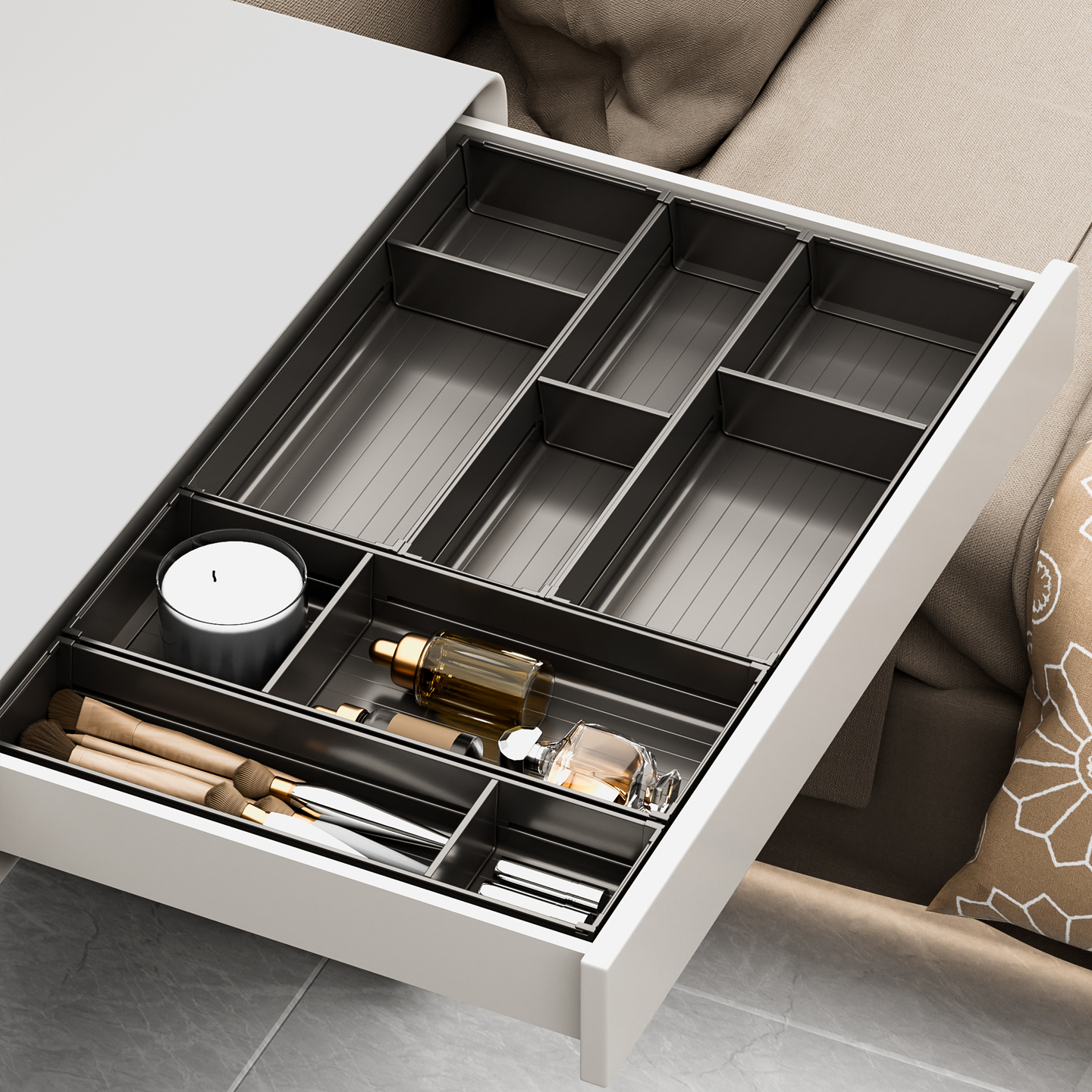 【升级太空铝】可调分隔板