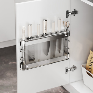 刀架置物架厨房刀具壁挂式上墙新款菜刀收纳架免打孔放刀置物架