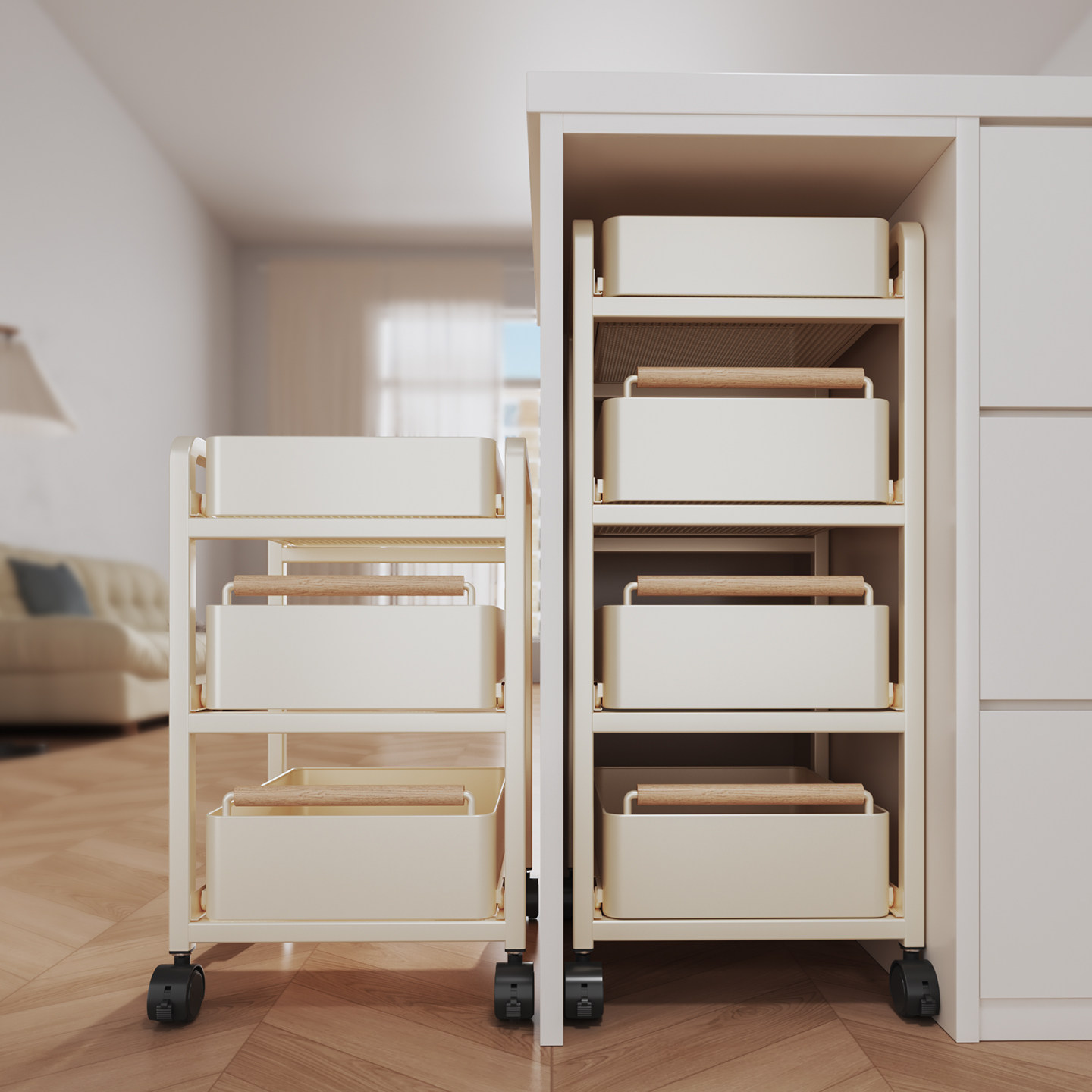 橱柜内嵌小推车厨房置物架蔬菜收纳多层落地菜篮子多功能小推车,厨房/烹饪用具,厨房置物架/置物柜/角架,淘宝优惠券,粉丝福利购,淘宝优惠卷