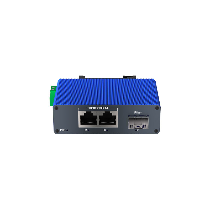 HT工业级交换机千兆1光2电光纤收发器12V24V宽电压高低温壁挂DNI导轨式交换机供电监控摄像头网络分线器