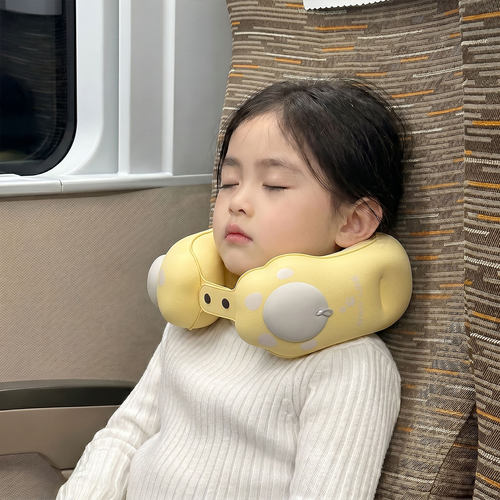 高铁带娃睡觉神器~儿童旅行u型枕便携长途宝宝护颈头枕u形脖枕