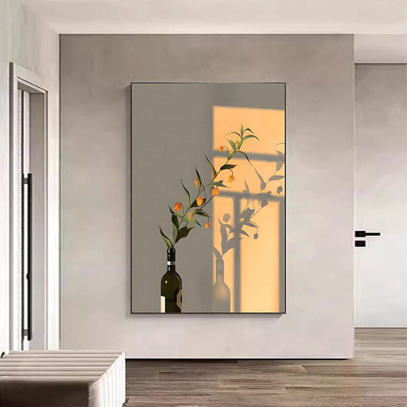 光影花卉植物客厅装饰画清新治愈沙发背景墙璧画玄关卧室餐厅挂画