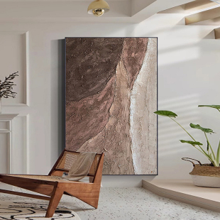 现代简约客厅装 饰画抽象侘寂风高级感沙发背景墙壁画玄关落地挂画