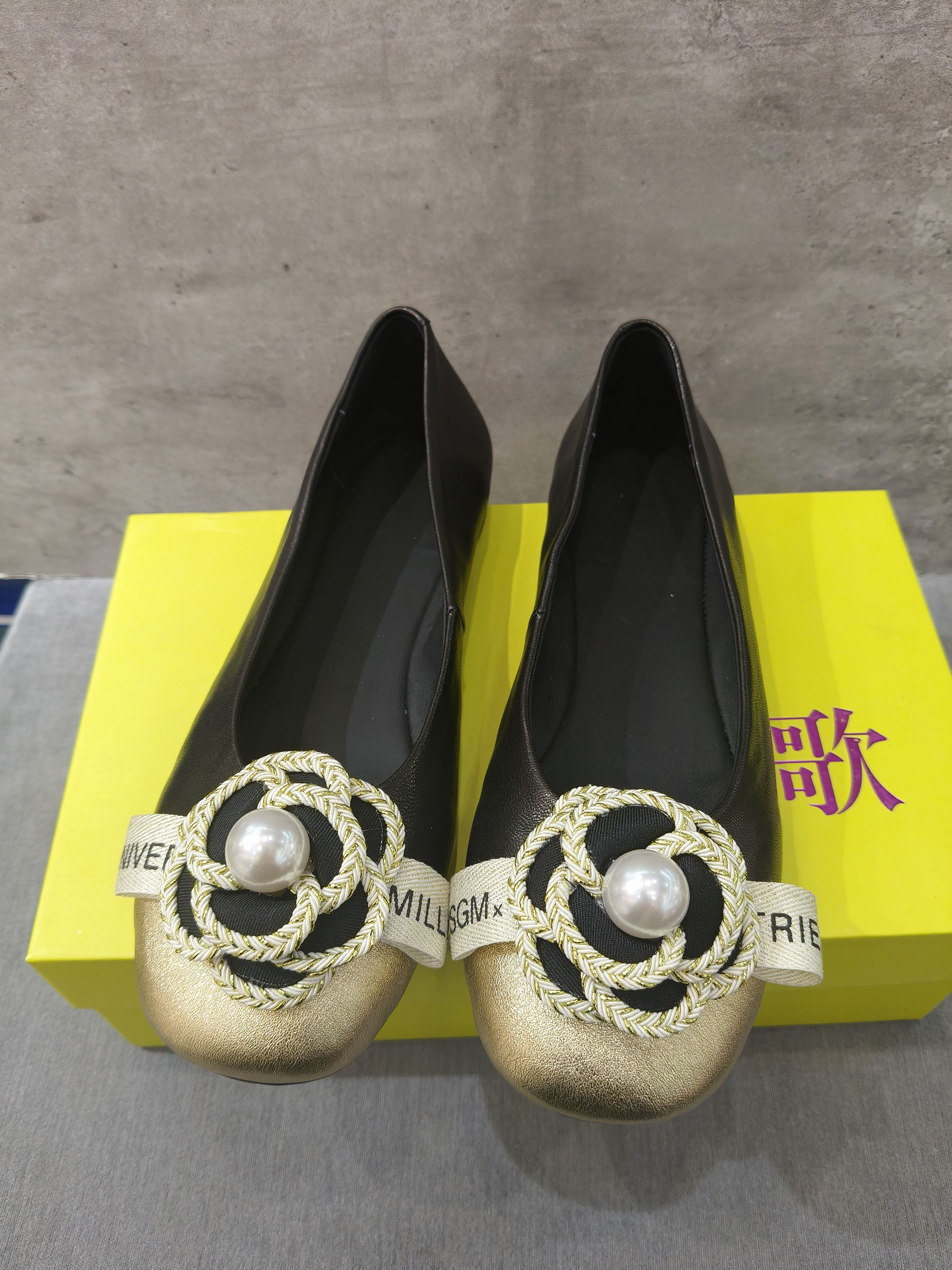 -Kamp-K低跟矮跟山茶花单鞋女春夏平跟软底圆头浅口女鞋