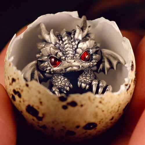 有龙则灵龙年生肖隔珠手作diy国潮配件复古本命年个性创意