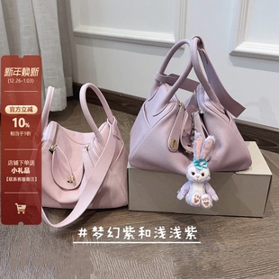 头层牛皮mini琳迪包包高级感手提枕头包女2025新款 单肩斜挎医生包