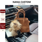 许研同款 row风麂皮托特包女大容量通勤公文包2025新款 单肩斜挎包