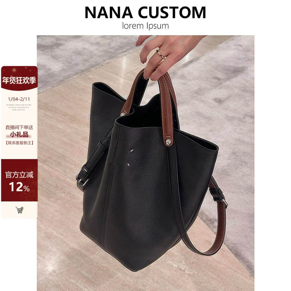 春夏新款真皮水桶包大容量腋下包女高级感通勤托特包包百搭手提包,箱包皮具/热销女包/男包,水桶包,淘宝优惠券,粉丝福利购,淘宝优惠卷