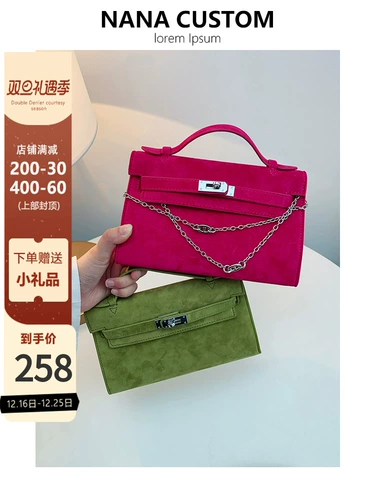 Красная портативная сумка через плечо, модная сумка на одно плечо, цепь, из натуральной кожи, изысканный стиль, на цепочке