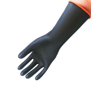 职安康耐酸碱手套工业橡胶加厚款加长实验室防化学抗腐蚀乳胶劳保