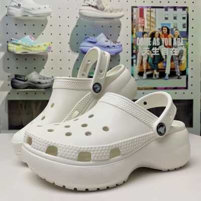 明星同款crcos云朵洞洞鞋女泡芙厚底鲸鱼防滑包头沙滩爆款凉拖鞋