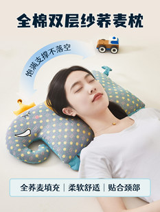 全荞麦皮儿童枕头1-3-6岁以上幼儿园宝宝枕芯小学生硬枕四季通用