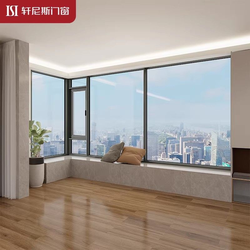 轩尼斯断桥铝外开窗定制封阳台落地窗隔音隔热系统门窗 阿代尔