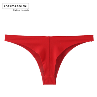 Intimissimi意舒漫纯色小三角裤 IN23 女士红色短裤 舒适低腰内裤