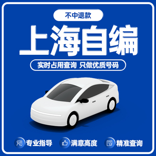 上海车牌沪牌自编选号新能源汽油车12123选号查询占用牌号码预选