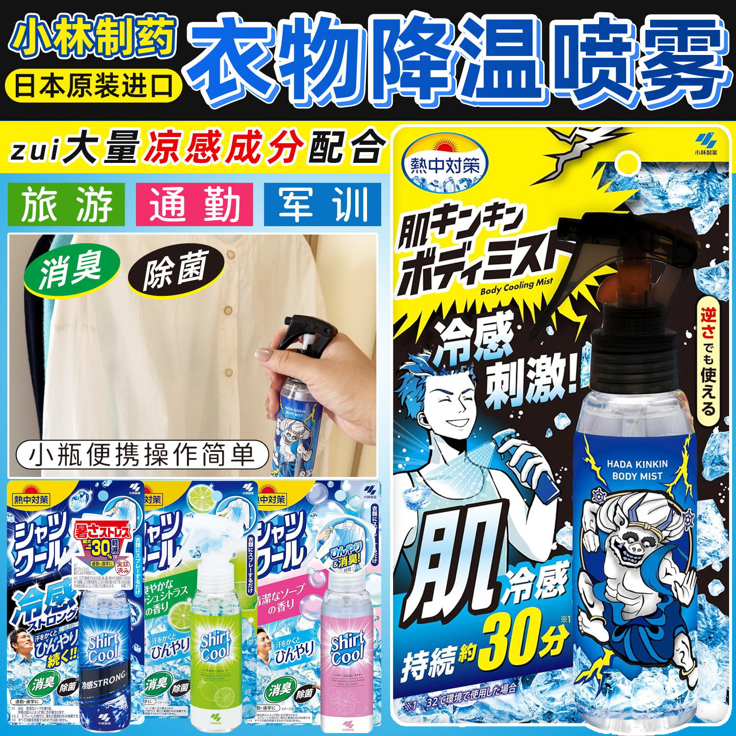 小林制药降温冷感清凉喷雾防暑图片