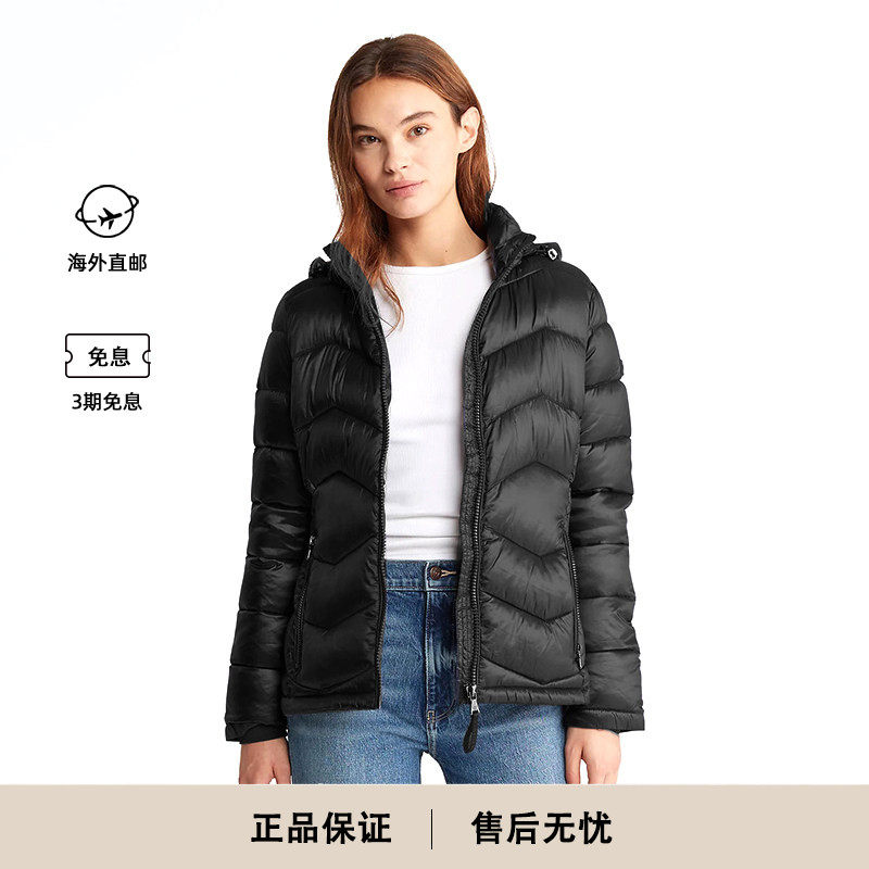 女士黑色短款棉服加厚保暖