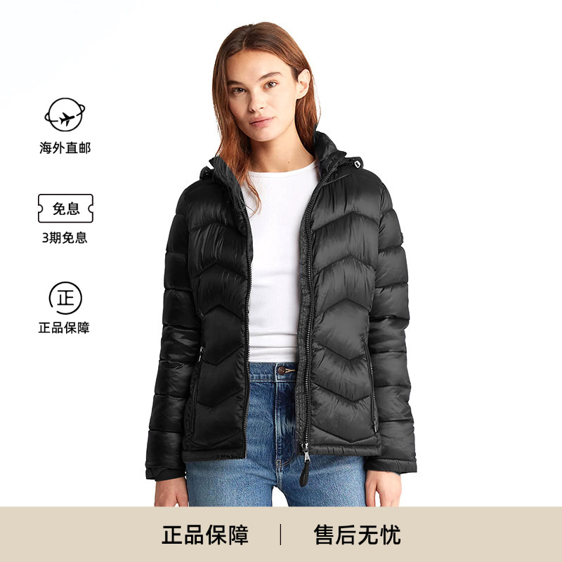 女士黑色短款棉服加厚保暖