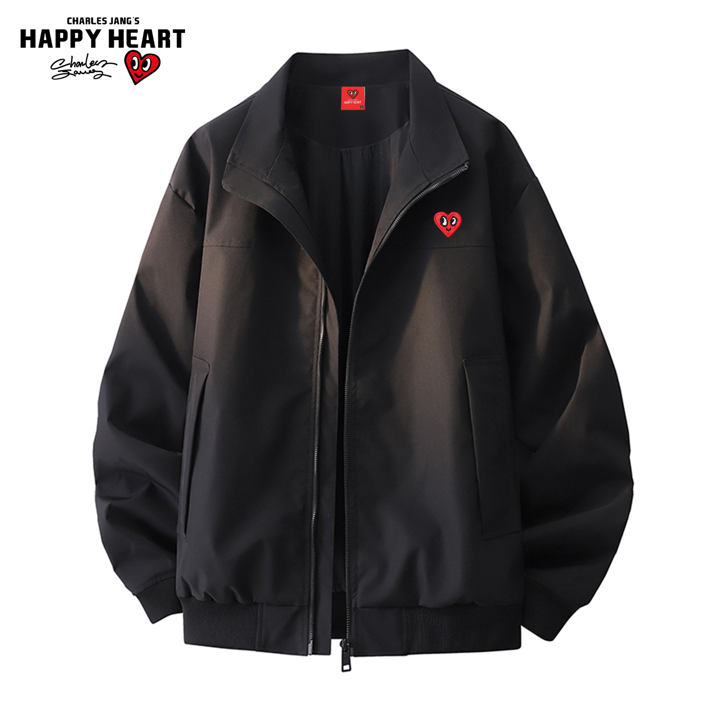 查尔斯桃心美式复古廓形夹克男女春上新防风透气硬朗痞帅立领外套,男装,夹克,淘宝优惠券,粉丝福利购,淘宝优惠卷