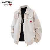 夹克男春秋季 解构机能工装 防风拉链飞行服外套 美式 查尔斯桃心