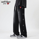 星星休闲裤 男2025春季 新款 查尔斯桃心 渐变抽绳宽松直筒阔腿长裤