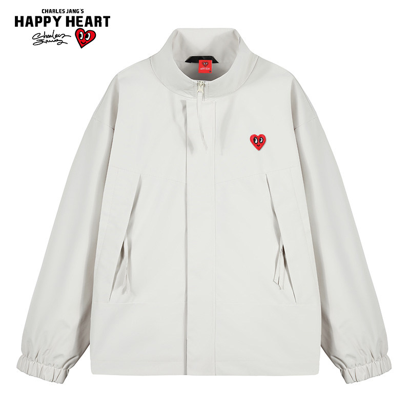 查尔斯桃心 防风防水雪尼尔冲锋衣男2026新款春秋季立领情侣外套