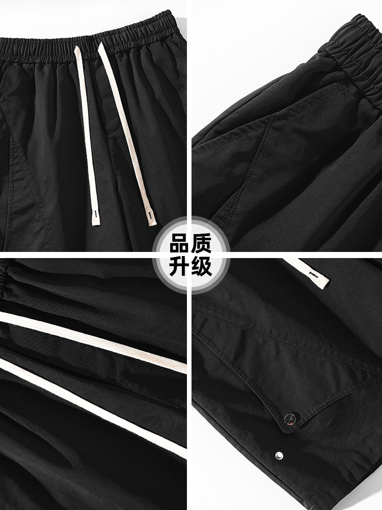 CHARLES HEARTS AMERICAN STUD SHORTS MENS 2024 SUMMER NEW HIGH STREET RUFFIAN CASUAL CROPPED PANTS