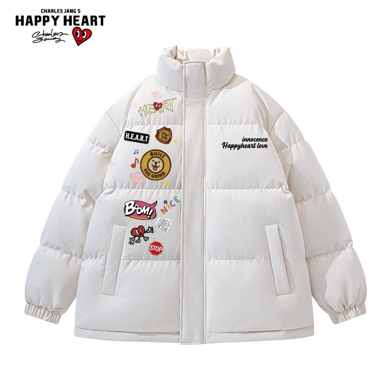 查尔斯桃心棉衣男女冬季新款美式多元素印花防风保暖面包棉服外套,男装,棉衣,淘宝优惠券,粉丝福利购,淘宝优惠卷